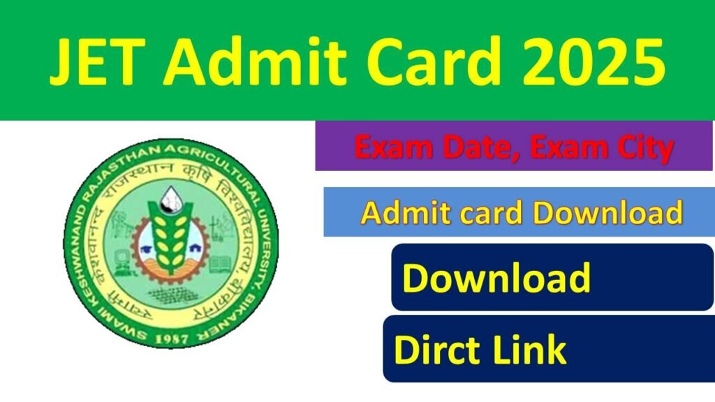 Rajasthan JET Admit Card 2025