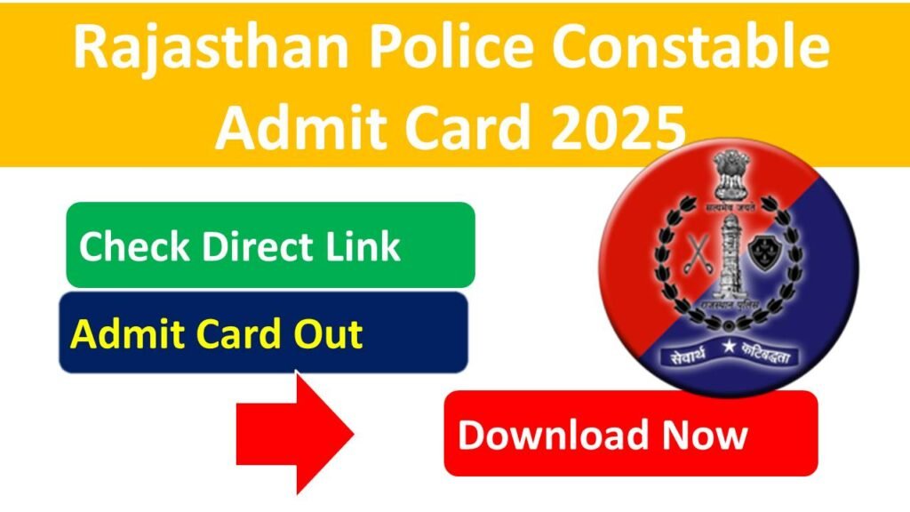 Rajasthan Police Constable Admit Card 2025