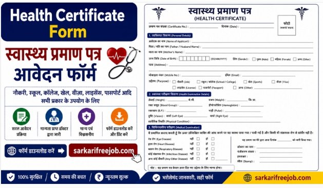 Health Certificate Form Download PDF