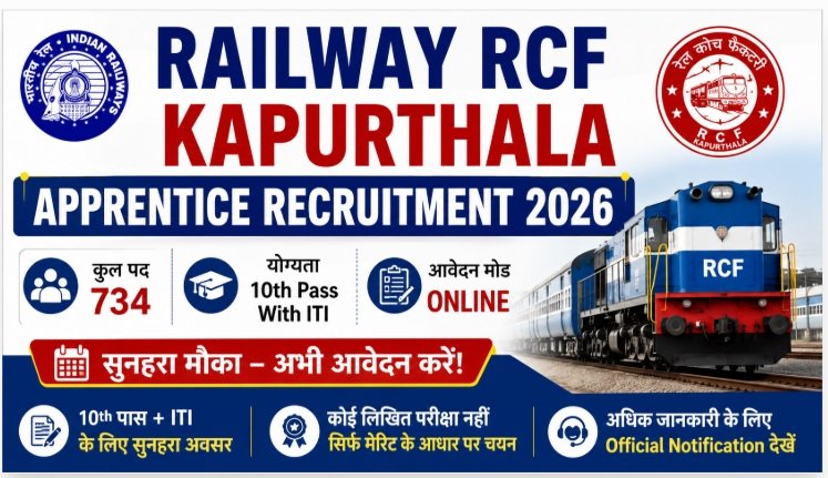 RCF Kapurthala Apprentice Recruitment 2026 Apply Online for 734 Post