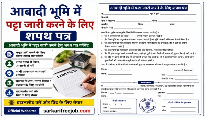 Patta Issue Abadi Bhoomi Affidavit Format