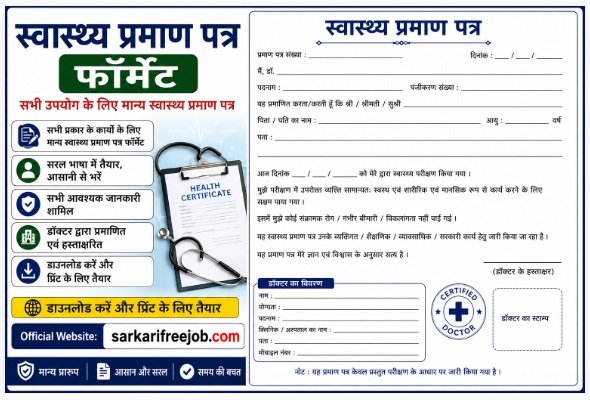 Swasthya Praman Patra Format